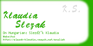 klaudia slezak business card